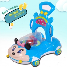 儿童四轮助步车婴幼儿米老鼠带音乐灯光学步车宝宝手推车