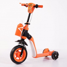 儿童滑板车 溜溜车 儿童三轮二合一滑板车音乐闪光滑板车