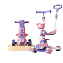 儿童滑板车三合一 3-6岁滑板车可坐折叠儿童溜溜车男女宝宝滑滑车
