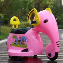 儿童电动摩托车大象款儿童升级电动三轮车男女宝宝电瓶车