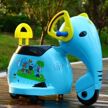 儿童电动摩托车大象款儿童升级电动三轮车男女宝宝电瓶车