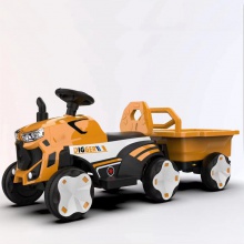 仿真网红可坐人儿童拖拉机电动车拖斗车宝宝工程车玩具音乐闪光