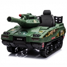 新款坦克儿童电动车可坐人玩具车履带原地调头越野宝宝电动汽车