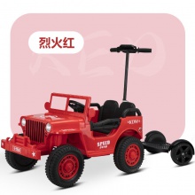 儿童电动车亲子互动推把车可坐大人四驱遥控宝宝玩具车男女孩童车