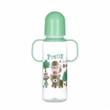 新生儿带手柄PP奶瓶宝宝卡通喝水杯婴儿防呛耐摔喝奶瓶