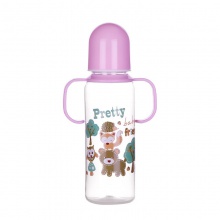 新生儿带手柄PP奶瓶宝宝卡通喝水杯婴儿防呛耐摔喝奶瓶