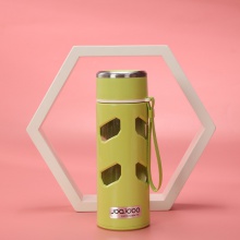 办公室直身透明玻璃水杯商务礼品杯茶杯印刷logo手提便携玻璃水杯