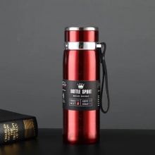 新款不锈钢保温杯便携大容量吊带保温壶旅行户外运动水壶礼品