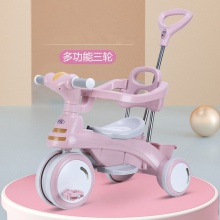 新款儿童三轮车1-6岁宝宝手推车脚踏车带音乐大号幼童童车滑行车