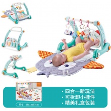 婴儿脚踏琴学步车宝宝益智四合一安抚健身架0-1岁手推车软胶摇铃