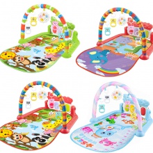 婴儿3-6-12个月音乐健身架 宝宝0-3岁脚踏琴爬行垫玩具
