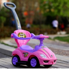 带推把带护栏童车儿童溜溜车带音乐1-3岁宝宝扭扭车 推把滑行车