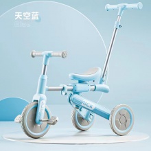 新款儿童三轮车脚踏车多功能手推车宝宝可骑可滑行平衡车童车
