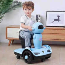 儿童太空人电动平衡车带音乐灯光遥控 大号电动车1-5岁双驱电瓶车