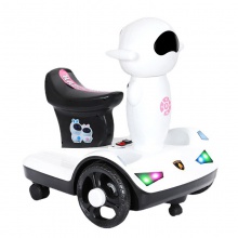 儿童太空人电动平衡车带音乐灯光遥控 大号电动车1-5岁双驱电瓶车