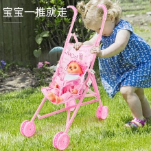 儿童礼物手推车玩具小推车婴儿女男孩过家家带娃娃学步车