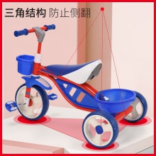 儿童三轮车带灯光音乐脚踏车免充气轮宝宝推车自行车供应