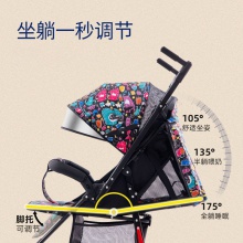 溜娃神器婴儿手推车可坐可躺轻便可折叠遛娃儿童宝宝小孩四轮伞车