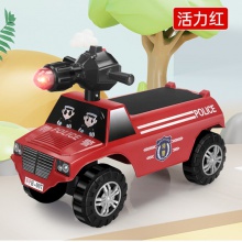 仿真特警儿童四轮滑滑车带有音乐灯光 适合1-3周岁男女宝宝滑滑车