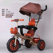 儿童三轮车脚踏车手推大号轻便自行车1-3-6岁大座椅可坐可骑户外