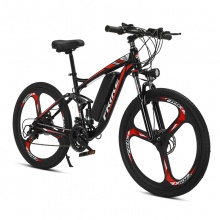 电动软尾山地自行车锂电双减震越野变速助力车速降电动车