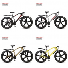 厂家供应雪地车沙滩车26寸双碟刹宽胎越野变速车自行车成人山地车