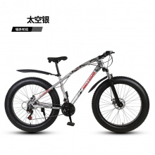 26寸双碟刹宽胎越野变速车自行车成人山地车雪地车沙滩车厂家供应