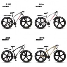 26寸双碟刹宽胎越野变速车自行车成人山地车雪地车沙滩车厂家供应