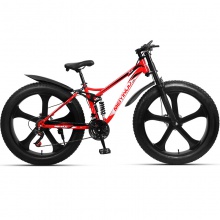 厂家供应双减震沙滩越野雪地车男女户外骑行4.0宽轮胎自行车