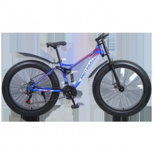 厂家供应双减震沙滩越野雪地车男女户外骑行4.0宽轮胎自行车