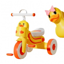 儿童三轮车脚踏车小蓝鸭大号儿童车宝宝幼童3轮车遛娃车户外车