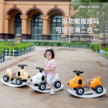 新款儿童卡通狗摇摇马二合一滑行车2-6岁扭扭车音乐车