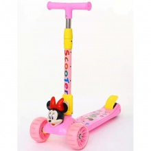 儿童卡通滑板车3-6-14岁闪光四轮三轮脚踏车可折叠滑滑车