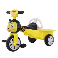 儿童三轮车1-3-5岁男女宝宝小蜜蜂音乐灯光童车脚踏车自行车