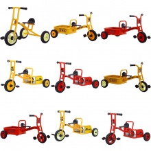 幼儿园儿童三轮车双人幼教三轮车户外运动儿童三轮车踩踏车