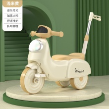 新品儿童三轮车宝宝脚踏车灯光音乐轻便婴幼儿手推溜溜滑行车