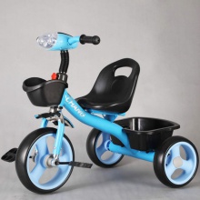 音乐灯光儿童三轮车1-5岁三轮脚踏车简易小孩男女童车