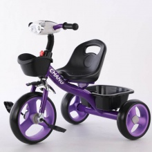 音乐灯光儿童三轮车1-5岁三轮脚踏车简易小孩男女童车