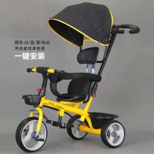 可推多用儿童三轮车推车 婴幼儿脚踏车1-3-5岁三四合一带棚