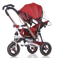 儿童三轮自行车婴儿背带三轮车/带顶棚的漂亮儿童三轮车/婴儿三轮车360度旋转座椅