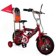 3合1幼儿折叠自行车1-4岁的孩子粉红色自行车与辅助轮