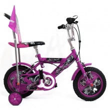 3合1幼儿折叠自行车1-4岁的孩子粉红色自行车与辅助轮