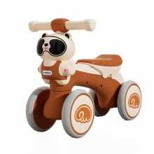 平衡车儿童1-3岁熊猫四轮滑行车带音乐灯光学步车玩具车