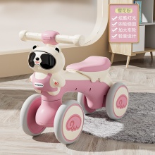 平衡车儿童1-3岁熊猫四轮滑行车带音乐灯光学步车玩具车