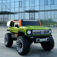婴儿童电动车四驱越野车警车玩具车可坐双人宝宝遥控汽车小孩摇摆