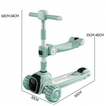 滑板车儿童溜溜车折叠宽体悍马闪光轮音乐跑马灯1-12岁踏板溜溜车