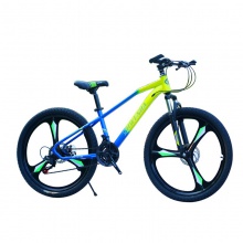 山地车自行车20/22/24/26寸碟刹变速学生单车一体轮减震山地车