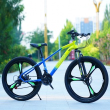 山地车自行车20/22/24/26寸碟刹变速学生单车一体轮减震山地车