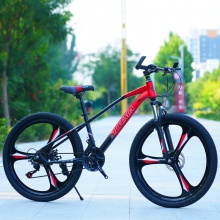 山地车自行车20/22/24/26寸碟刹变速学生单车一体轮减震山地车