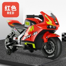 男童电动摩托车带辅轮 8岁以上电瓶车 带灯语音儿童电动摩托车